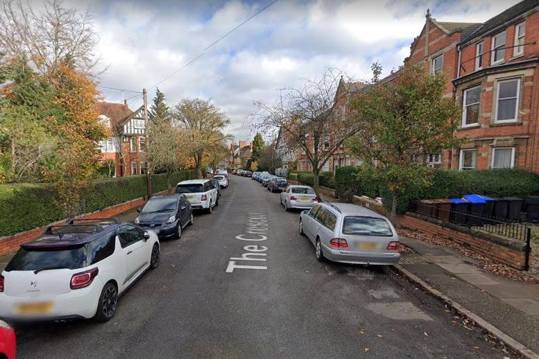 Seven violence and sex offences were reported in connection with incidents on or near The Crescent in Northampton in March 2023.