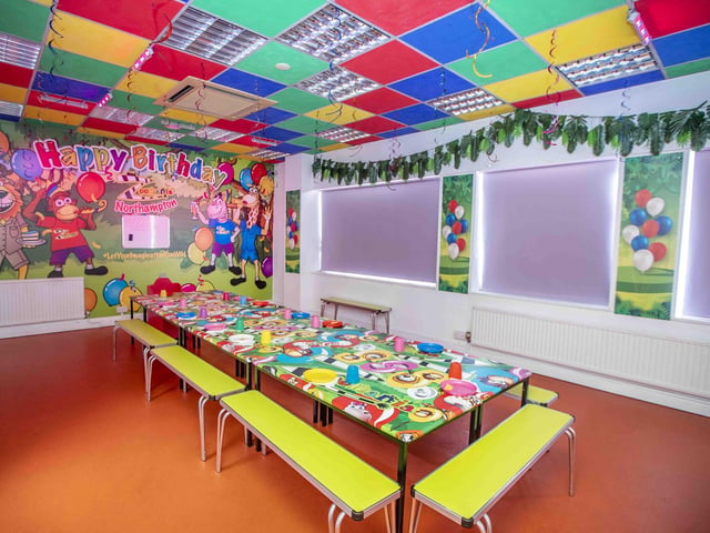 There is a new sensory room, car wash role play zone, two large ball pits with ball showers, and a sports court with astroturf on the top level.