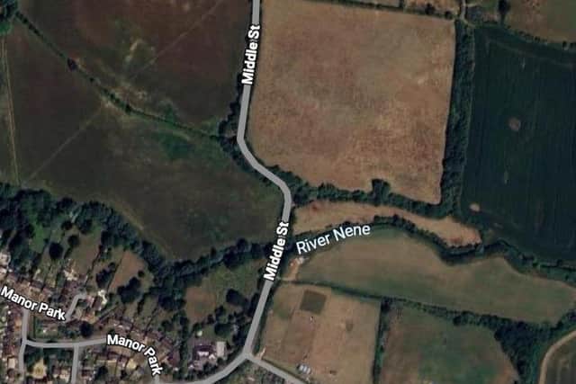 The incident happened in a field off Middle Street in Nether Heyford.