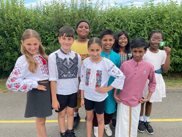 Pupils from Queen Eleanor Primary Academy enjoying the school's Culture Week.