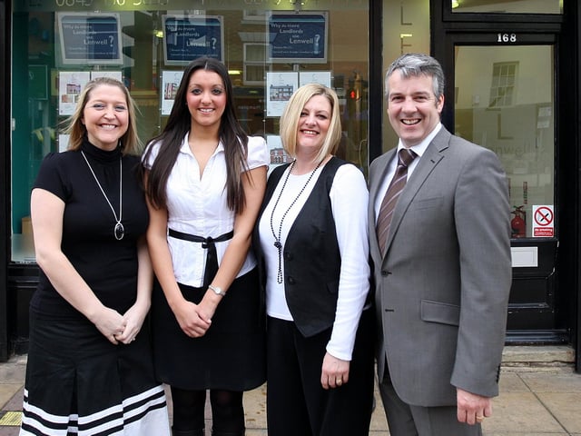 Lenwell Lettings on Wellingborough Road. Pictured in 2008: Nicola Cooper, branch manager, Nikki Bajaj, property services, Alison Browne, lettings negotiator and Robert Wellstead, managing director.