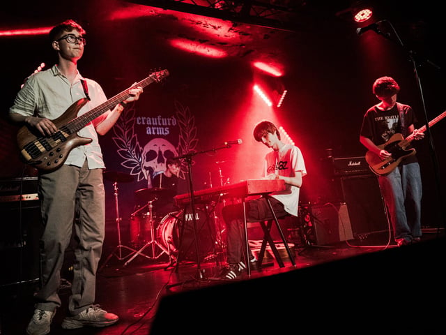Bluewall on stage at the Multitude Festival at the Craufurd Arms in Milton Keynes on Sunday, August 8. Photo by David Jackson.