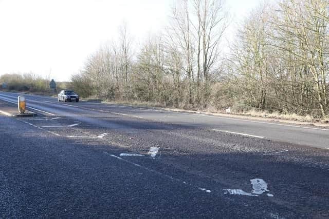 The scene of the crash on the A45 at Thrapston. Image: NW