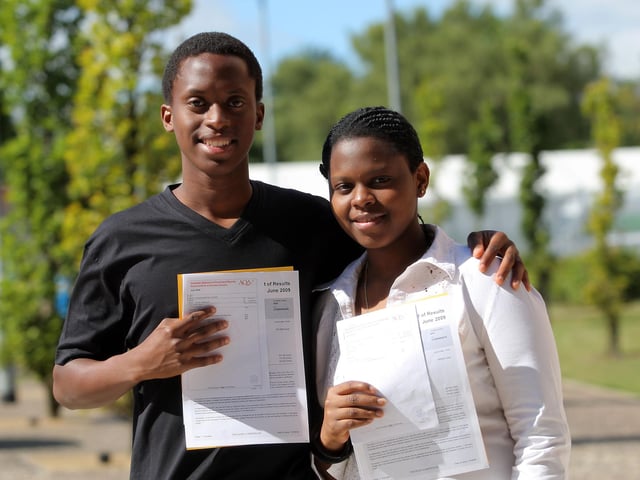 2009 - GCSE results Northampton Academy. Brother and sister Jacob and Janet Awolaja