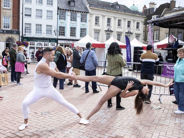 Hundreds enjoyed music, circus acts, and memories from the decade during a sixties celebration event in Northampton's Market Square on Saturday (September 24).