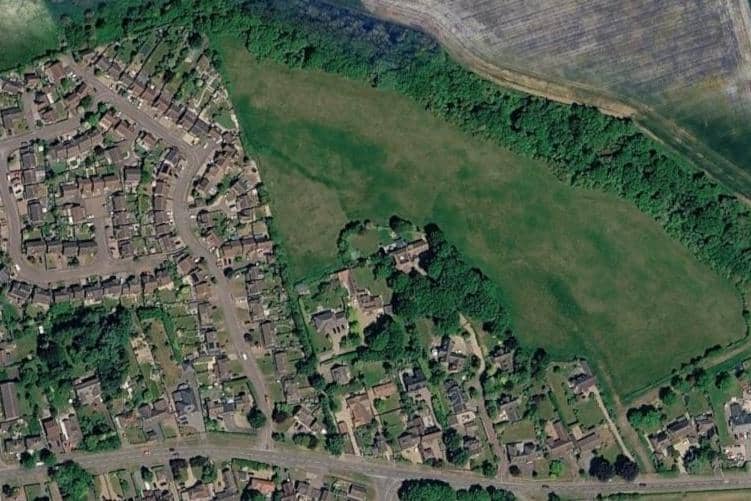 The land behind St Crispin Road and Woodlands Grange could be the site for 150 new houses