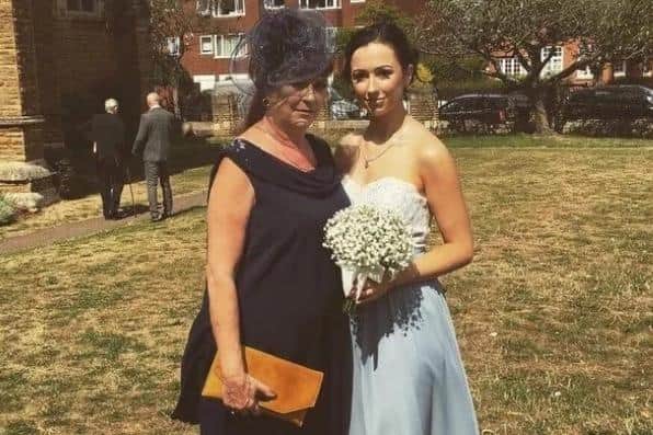 Ellouise Hill (right) is skydiving for The Brain Tumour Charity after her mum, Elizabeth, (left) was diagnosed with a stage four cancer last year.
