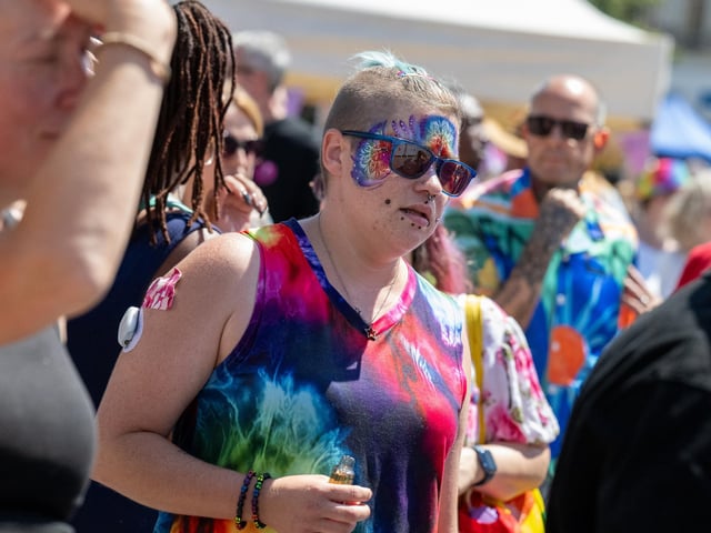 Northampton Pride 2026 in the Market Square on Saturday July 11, 2026. Photo by David Jackson