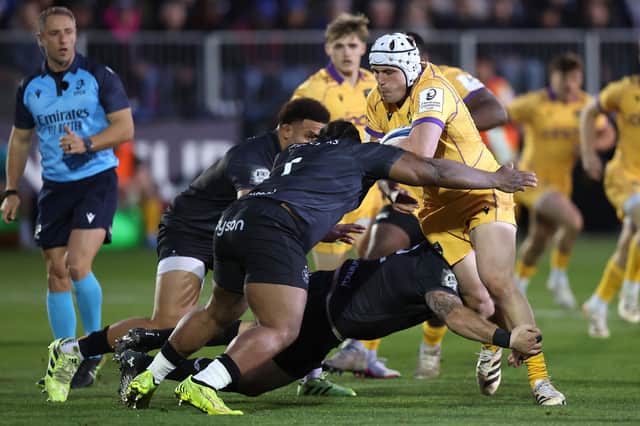 Curtis Langdon suffered a thumb injury in the defeat at Bath earlier this month (photo by David Rogers/Getty Images)