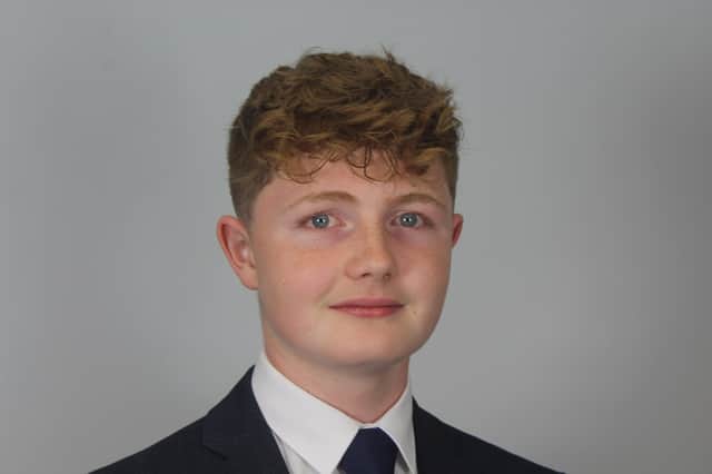 Tom, pictured, has been granted a £10,000 scholarship and had his £12,500 accommodation fees scrapped, which leaves around £25,000 left to cover.