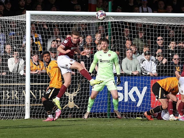 Bounced back well after last week's dip. Cobblers did not concede a single shot in the first half and even in the second, despite plenty of huffing and puffing from Cambridge, they only had three efforts outside of the goal. He was a big reason for that... 7 CHRON STAR MAN