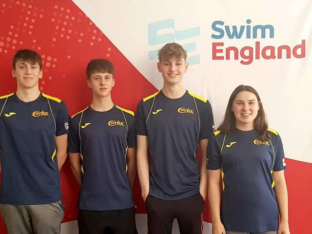 CASC National Squad (L-R) Sam Cooke, Ethan Randall, Ethan Soppett-Moss and Lilly Tappern