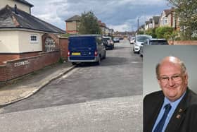 Councillor Phil Larratt (right) has explained why the street he lives on, Highfield Road, in Abington, (pictured) has recently been resurfaced