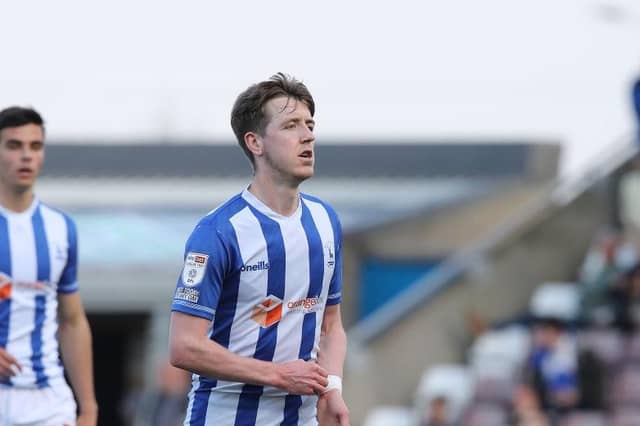 Hartlepool United's Tom Crawford has six bookings in 11 games so far this season.