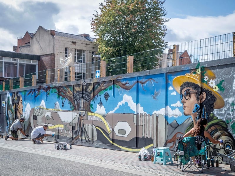 Wall Games transformed Northampton town centre into a creative open-air gallery