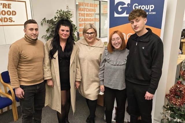L-R Victor Ceban, Danielle Miller, Kristy Kenney, Charlotte Marchant, Callum McMahon