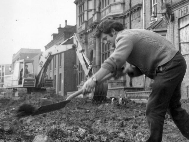 Greyfriars bus station being built 1970s