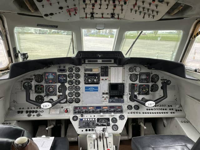 The newly restored cockpit