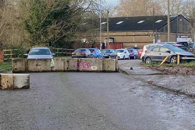 Councillor Davenport says the travellers have moved a concrete block to gain entry