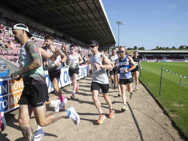 Hundreds of runners took part in the race on Sunday June 25, which started and finished at Sixfields stadium.