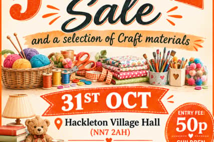 Hackleton Parish Good Neighbours is hosting the event at Hackleton Village Hall (NN7 2AH) on Saturday, October 31, from 1pm to 3pm
