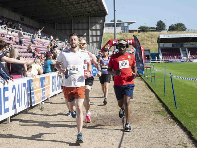 Hundreds of runners took part in the race on Sunday June 25, which started and finished at Sixfields stadium.