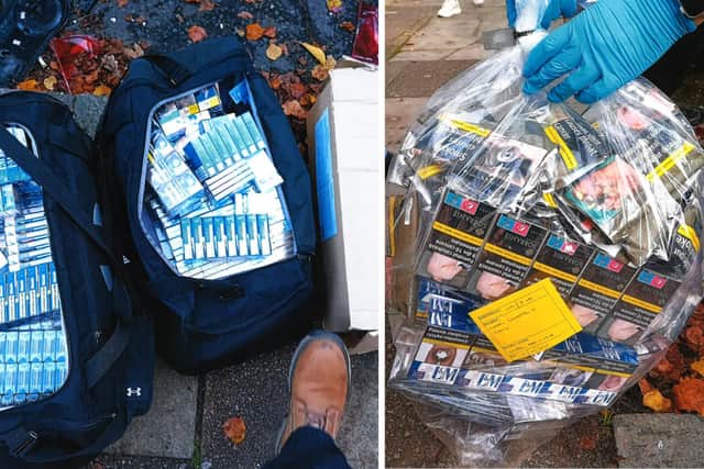 954 packets of counterfeit cigarettes and 37 pouches of illicit hand rolling tobacco were found on the premises.