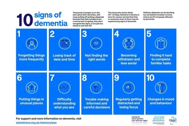 Ten signs of dementia