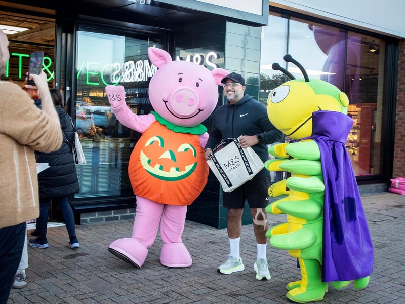 Chronicle & Echo photographer Kirsty Edmonds captures dozens of shoppers queuing outside the new M&S Foodhall at Riverside Retail Park, Northampton, as it opened at 8am on Wednesday, October 21.