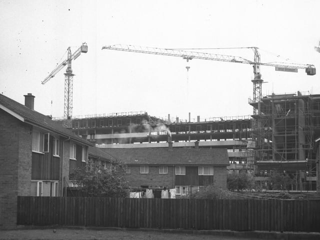 Building work in Marefair, Northampton, perhaps for Barclaycard HQ, now site of Sol Central - August 20, 1970