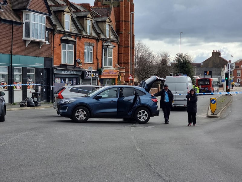 Pictures from the scene at midday. The incident happened at 8.40am today (Monday).