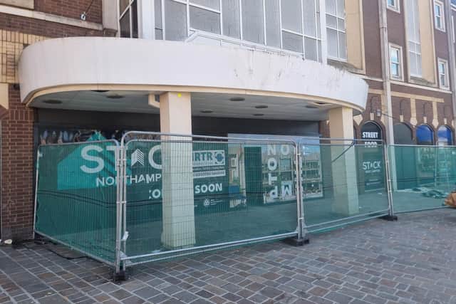 Stack Northampton is 'coming soon' to the former Market Walk Shopping Centre, according to signage