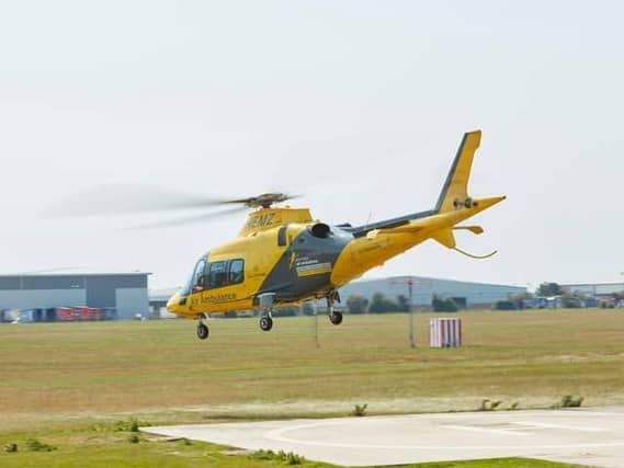 The air ambulance was called to Northampton on Wednesday (March 15).