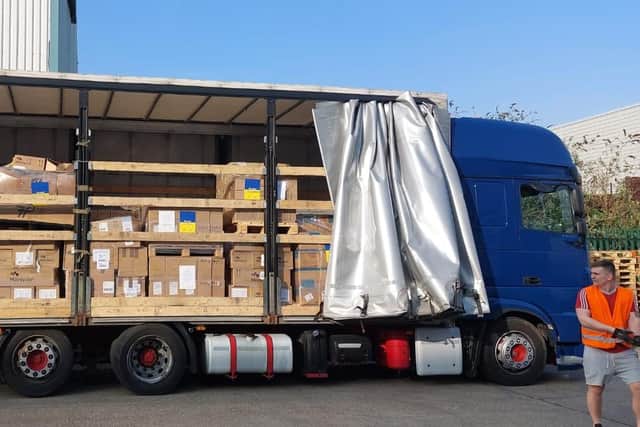 One of the deliveries heading for Ukraine