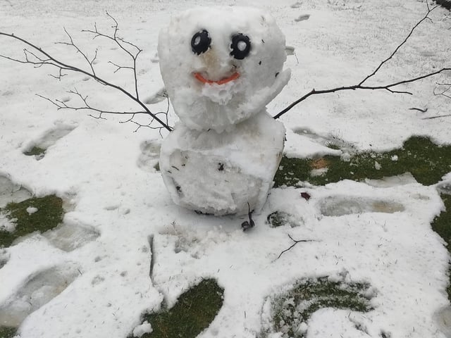 Plenty of brilliant snowmen were created.