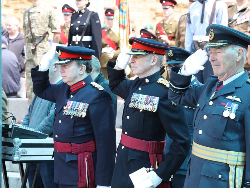 Kettering town centre: crowds line town centre to welcome The Royal Anglian Regiment for Armed Forces Day parade /National World