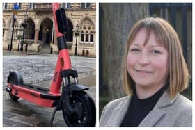 Cllr Emma Roberts (right) has criticised the three-year VOI e-scooter trials