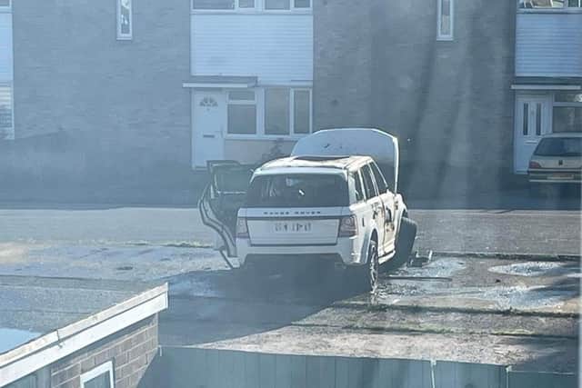 The car was photographed at the scene on Trent Walk, Daventry.