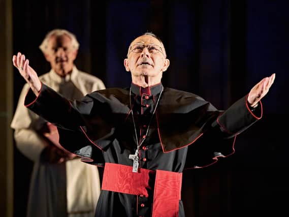 'Unwavering conviction and charisma': Anton Lesser and Nicholas Woodeson in The Two Popes (photo: Manuel Harlan)