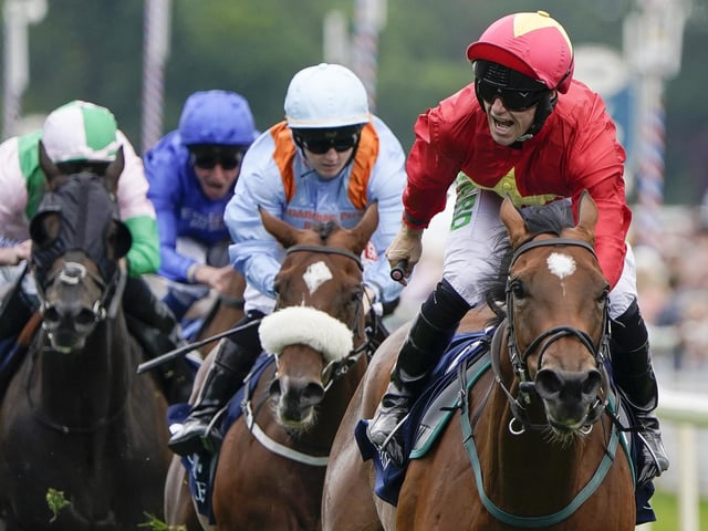 Under-rated northern jockey Jason Hart celebrates victory aboard Highfield Princess in the Group One Nunthorpe Stakes at York's Ebor meeting last season, one of five victories racked up by the amazing sprinting mare. Under the tutelage of shrewd trainer John Quinn, the 6yo has improved dramatically since 2020 when she was running off a lowly handicap mark of just 57. Now she is rated 119 and is fancied to land another major sprint, the King's Stand Stakes, on Tuesday.