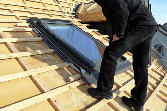 An employee of a Northampton roofing company fell through a skylight opening. (File picture).
