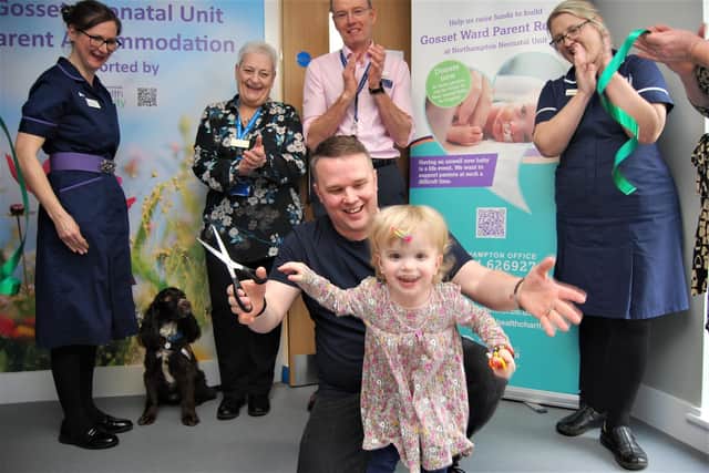 The new accommodation was opened by two-year-old Chloe Crussell, neonatal staff and several families who have been supported by the ward.