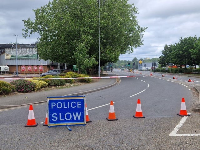 Emergency services at the scene on Sunday morning Picture: Logan MacLeod