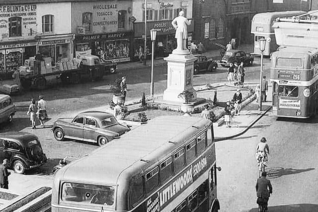 A bustling Abington Square. Circa 1950s.
