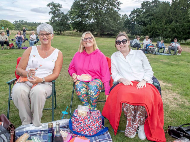 Crowds gathered in the grounds of Delapre Abbey to watch The Greatest Showman on an outdoor screen on Sunday (August 4).