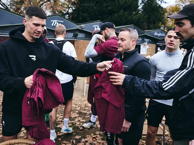 There was a claret Matchroom-branded t-shirt for every runner taking part