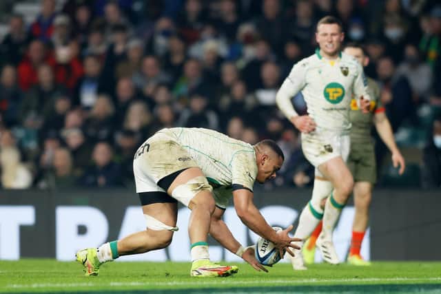 Juarno Augustus scored twice for Saints at Twickenham back in December