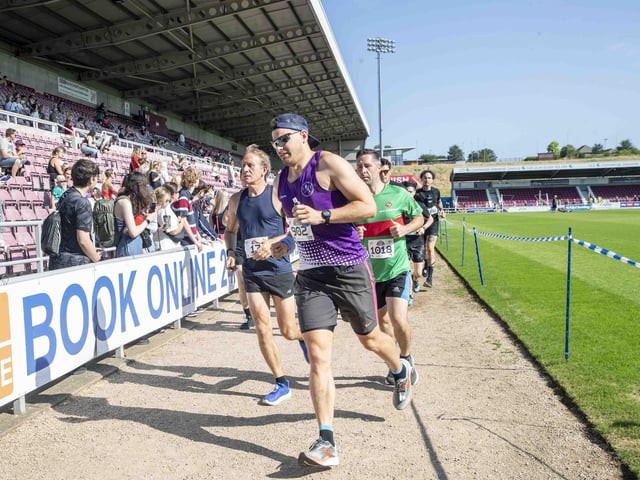 Hundreds of runners took part in the race on Sunday June 25, which started and finished at Sixfields stadium.