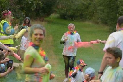 More than 60 children, parents and members of the community completed a colour run at Pitsford Quarry on Sunday September 28 to raise money for school activities.
