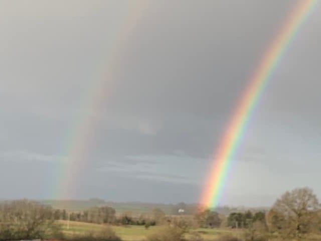 Seeing double in this rainbow picture.